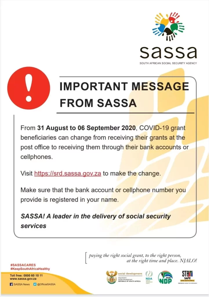 Sassa Change Phone Number Online